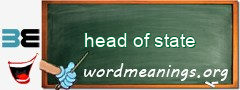 WordMeaning blackboard for head of state